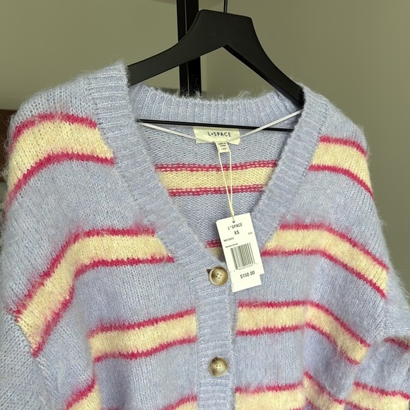 L Space fuzzy cardigan sweater - Picture 2 of 3